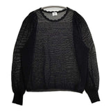 IENA LA BOUCLE EUFORIA柄編みプルオーバー 定価18700円 シアー セーター ニット ブラック レディース イエナラブークル【中古】6-0713M∞