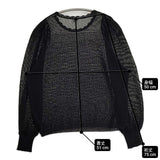 IENA LA BOUCLE EUFORIA柄編みプルオーバー 定価18700円 シアー セーター ニット ブラック レディース イエナラブークル【中古】6-0713M∞