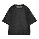 IENA ラメTシャツ 定価10450円 シアー ドレープ 半袖Ｔシャツ カットソー 25AW ブラック レディース イエナ【中古】6-0421S♪