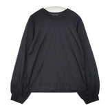 mizuiro-ind レーヨンコットン パフスリーブロングT 長袖Ｔシャツ カットソー ロンＴ ブラック レディース ミズイロインド【中古】6-0708M∞