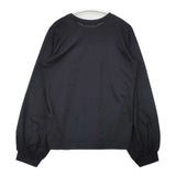 mizuiro-ind レーヨンコットン パフスリーブロングT 長袖Ｔシャツ カットソー ロンＴ ブラック レディース ミズイロインド【中古】6-0708M∞
