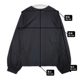 mizuiro-ind レーヨンコットン パフスリーブロングT 長袖Ｔシャツ カットソー ロンＴ ブラック レディース ミズイロインド【中古】6-0708M∞