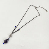 SATELLITE PARIS ストーン ビジュー ネックレス シルバー ブルー レディース サテリットパリ【中古】6-0527G∞