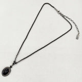 SATELLITE PARIS ストーン ネックレス ブラック シルバー レディース サテリットパリ【中古】6-0527G∞