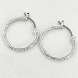 SWAROVSKI Sommerset フープピアス クリスタル ロジウムコーティング 定価9460円 ケース付き ピアス シルバー レディース スワロフスキー【中古】6-0527G∞