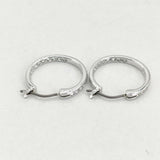 SWAROVSKI Sommerset フープピアス クリスタル ロジウムコーティング 定価9460円 ケース付き ピアス シルバー レディース スワロフスキー【中古】6-0527G∞