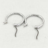 SWAROVSKI Sommerset フープピアス クリスタル ロジウムコーティング 定価9460円 ケース付き ピアス シルバー レディース スワロフスキー【中古】6-0527G∞