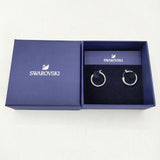 SWAROVSKI Sommerset フープピアス クリスタル ロジウムコーティング 定価9460円 ケース付き ピアス シルバー レディース スワロフスキー【中古】6-0527G∞