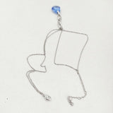 SWAROVSKI ティアドロップ クリスタル Parallele パラレル ネックレス シルバー ブルー レディース スワロフスキー【中古】6-0527G∞