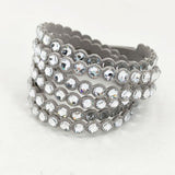 SWAROVSKI POWER COLLECTION パワーコレクション 3連 クリアクリスタル ブレスレット グレー レディース スワロフスキー【中古】6-0527G∞