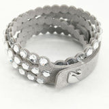 SWAROVSKI POWER COLLECTION パワーコレクション 3連 クリアクリスタル ブレスレット グレー レディース スワロフスキー【中古】6-0527G∞
