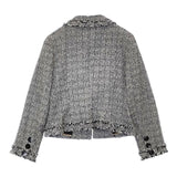 MADAM JOCONDE マダムジョコンダ ツイードジャケット オケージョン ジャケット ホワイト ブラック レディース【中古】6-0708M∞