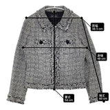 MADAM JOCONDE マダムジョコンダ ツイードジャケット オケージョン ジャケット ホワイト ブラック レディース【中古】6-0708M∞