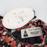 leur logette 未使用 伊勢丹新宿店別注 花柄 定価64900円 ワンピース ブラック ピンク レディース ルール ロジェット/ルル ロジェッタ【中古】6-0521M∞