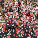 leur logette 未使用 伊勢丹新宿店別注 花柄 定価64900円 ワンピース ブラック ピンク レディース ルール ロジェット/ルル ロジェッタ【中古】6-0521M∞