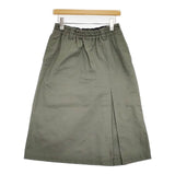 MHL. ORGANIC COTTON GABARDINE SKIRT 定価30800円 595-3232500 ロングスカート 23AW カーキ レディース エムエイチエル【中古】6-0718M∞