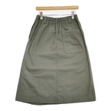 MHL. ORGANIC COTTON GABARDINE SKIRT 定価30800円 595-3232500 ロングスカート 23AW カーキ レディース エムエイチエル【中古】6-0718M∞