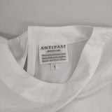 ANTIPAST 刺繍 半袖 LT100 ワイド ブラウス シャツ ホワイト レディース アンティパスト【中古】6-0615S∞