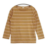 GALERIE VIE ボーダー コットン 長袖Ｔシャツ カットソー ロンＴ ブラウン レディース ギャルリーヴィー【中古】6-0713M∞