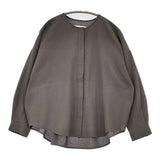 evam eva 未使用品 cotton no collar shirt M 定価29700円 E261T051 ノーカラー 長袖シャツ 26SS チャコールグレー レディース エヴァムエヴァ【中古】6-0421M♪