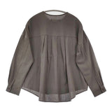 evam eva 未使用品 cotton no collar shirt M 定価29700円 E261T051 ノーカラー 長袖シャツ 26SS チャコールグレー レディース エヴァムエヴァ【中古】6-0421M♪