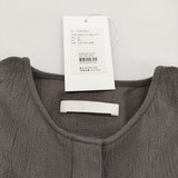 evam eva 未使用品 cotton no collar shirt M 定価29700円 E261T051 ノーカラー 長袖シャツ 26SS チャコールグレー レディース エヴァムエヴァ【中古】6-0421M♪