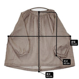 TRAVAIL MANUEL 新品 リップルローンギャザースモック 定価16500円 3008-61 ブラウス シャツ 26SS グレージュ レディース トラバイユマニュアル【中古】6-0421M♪