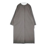 evam eva no collar coat ノーカラーコート E221T021 比翼ボタン コットン コート グレー レディース エヴァムエヴァ【中古】6-0708M∞
