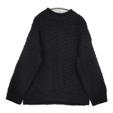 NEST ROBE CONFECT ペルーハンドニット 02214-0005 ウール ケーブル ニット ブラック メンズ ネストローブコンフェクト【中古】6-0905T◎
