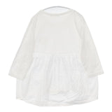 DAYS basic 42360 コットン 切り替え 日本製 製品染め バックギャザー 長袖Ｔシャツ カットソー ロンＴ ホワイト レディース デイズ【中古】6-0606M∞