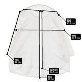 DAYS basic 42360 コットン 切り替え 日本製 製品染め バックギャザー 長袖Ｔシャツ カットソー ロンＴ ホワイト レディース デイズ【中古】6-0606M∞