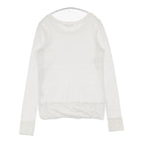 NARU/naru factory コットン 日本製 長袖Ｔシャツ カットソー ロンＴ ホワイト レディース ナル【中古】6-0802M∞