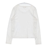 Chiclin コットン CS-13w03 サイズ3 L 製品洗い 長袖Ｔシャツ カットソー ロンＴ ホワイト レディース チクリン【中古】6-0606M∞