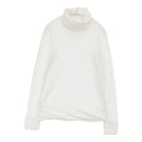 NARU/naru factory ハイネック コットン 日本製 長袖Ｔシャツ カットソー ロンＴ ホワイト レディース ナル【中古】6-0802M∞