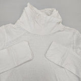 NARU/naru factory ハイネック コットン 日本製 長袖Ｔシャツ カットソー ロンＴ ホワイト レディース ナル【中古】6-0802M∞