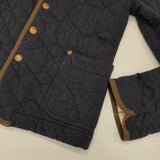 Pal'las Palace 裏毛 中綿 キルティングジャケット ネイビー レディース パラスパレス【中古】6-0708T∞
