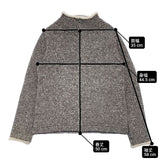 Pal'las Palace ウールカシミヤ ハイネックニット PKPO-8908D カシミア セーター ニット ネイビー ホワイト レディース パラスパレス【中古】6-0917T∞