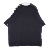 gomme パイルデザイン オーバーサイズ 半袖Ｔシャツ カットソー ブラック ホワイト レディース ゴム【中古】6-0615S∞