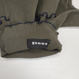gomme ワッフル切替ハイネックＴ GG-T46-120 メロー 定価15400円 半袖Ｔシャツ カットソー 24SS カーキ レディース ゴム【中古】6-0615S∞
