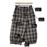 SM2 Samansa Mos2 コットンリネン チェック バルーンパンツ MFT-2400256 パンツ ブラック ベージュ レディース サマンサモスモス【中古】6-0518M∞