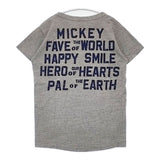 DENIM DUNGAREE/Disney ミッキーマウス デニムポケット フロッキー 半袖Ｔシャツ カットソー グレー レディース デニムアンドダンガリー/ディズニー【中古】6-0615S∞