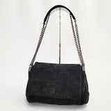 ZARA フェイクスウェード チェーンバッグ ショルダーバッグ ブラック レディース ザラ【中古】6-0810G∞