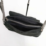 ZARA フェイクスウェード チェーンバッグ ショルダーバッグ ブラック レディース ザラ【中古】6-0810G∞