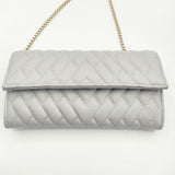 ZARA チェーンウオレット ショルダーロングウォレット 長財布 グレー レディース ザラ【中古】6-0527G∞