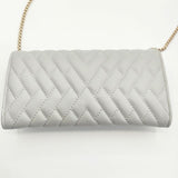 ZARA チェーンウオレット ショルダーロングウォレット 長財布 グレー レディース ザラ【中古】6-0527G∞