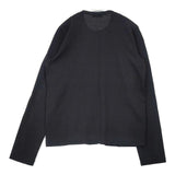 tricot COMME des GARCONS ウール プリーツカットソー セーター ニット AD2002 ブラック レディース トリココムデギャルソン【中古】6-0917T∞