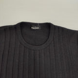tricot COMME des GARCONS ウール プリーツカットソー セーター ニット AD2002 ブラック レディース トリココムデギャルソン【中古】6-0917T∞