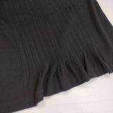 tricot COMME des GARCONS ウール プリーツカットソー セーター ニット AD2002 ブラック レディース トリココムデギャルソン【中古】6-0917T∞