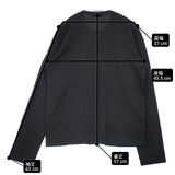 tricot COMME des GARCONS ウール プリーツカットソー セーター ニット AD2002 ブラック レディース トリココムデギャルソン【中古】6-0917T∞