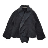 ISSEY MIYAKE 3Dスチーム シワ加工 ジャケット IM62FD507 サイズ2 ジャケット ブラック レディース イッセイミヤケ【中古】6-0418M♪